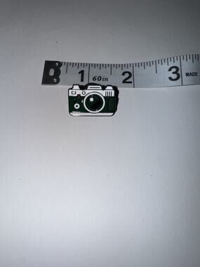 Green Camera Pin Brooch